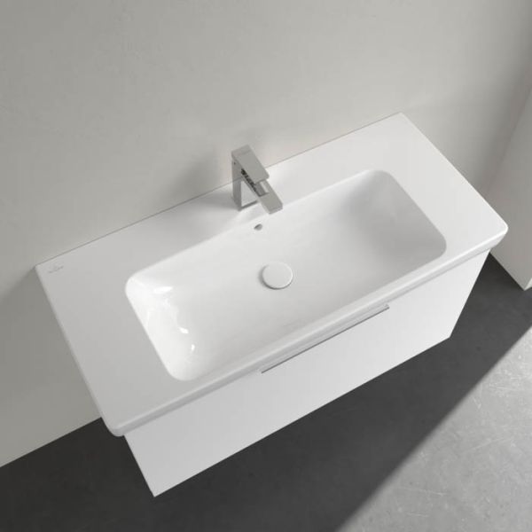 Villeroy&Boch Architectura Waschbecken 100x45cm, weiß 4A87A501 mit Hahnloch mit Überlauf