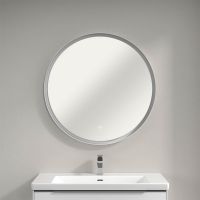 Vorschau: Villeroy&Boch Subway 3.0 LED-Spiegel Ø91cm, mit Sensordimmer, weiß matt