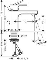 Vorschau: Hansgrohe Vernis Shape Waschtischarmatur schwarz matt 71594670