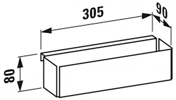 Laufen INO Ablagefach für Schublade, weiß matt H4954110301701_1