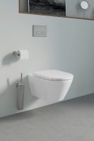 Vorschau: Duravit Starck T Toilettenbürstengarnitur, zum Schrauben/Kleben, edelstahl gebürstet 0099467000