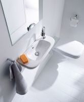 Vorschau: Duravit D-Code Handwaschbecken rechteckig 50x22cm, mit 1 Hahnloch rechts, mit Überlauf, weiß 0706500008