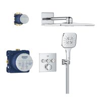 Grohe Grohtherm SmartControl Duschsystem Unterputz mit Rainshower SmartActive 310 Cube chrom