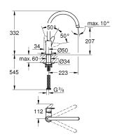 Vorschau: Grohe Start Curve Einhand-Spültischbatterie, C-Auslauf, schwenkbar, chrom
