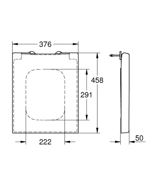 Grohe Cube Keramik WC-Sitz, abnehmbar, mit Soft close, weiß