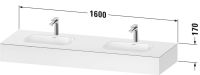 Vorschau: Duravit Qatego Doppel-Einbauwaschtisch mit Konsole 160x55x17cm
