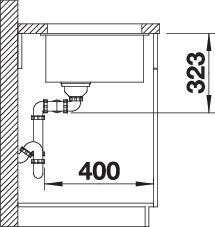 Blanco SILGRANIT® Subline 350/350-U Küchenspüle ohne Ablauffernbedienung