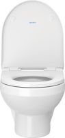 Vorschau: Duravit No.1 Wand-WC Set inkl. WC-Sitz mit Absenkautomatik, 48x36,5cm, oval, rimless, weiß