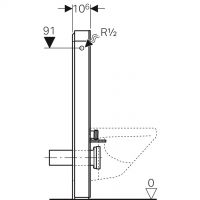 Vorschau: Geberit Monolith Plus Sanitärmodul Steinzeug für Wand-WC, 101cm