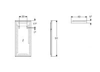 Vorschau: Geberit Xeno² Lichtspiegel 40x91x5,5cm 500520001_1