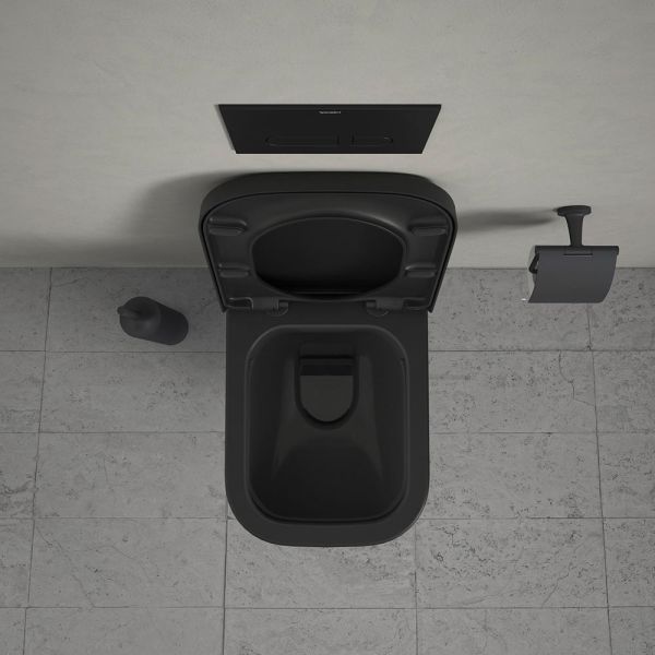 Duravit Happy D.2 WC-Sitz mit Absenkautomatik, abnehmbar, anthrazit matt