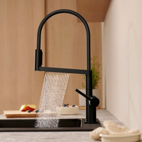 hansgrohe Talis Select M54 Einhebel-Küchenmischer, 3jet, schwarz matt 72861670