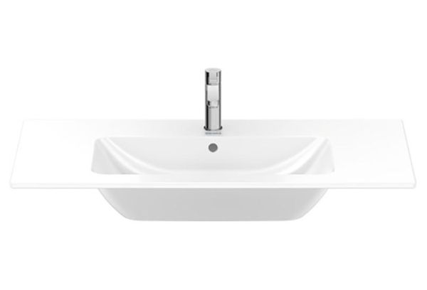 Duravit XBase Badmöbel-Set 103cm mit ME by Starck Waschtisch und Spiegelschrank