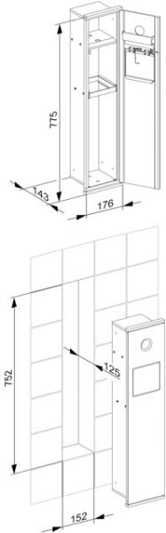 Keuco Plan Integral Modul WC 2 Wandeinbau-Montage