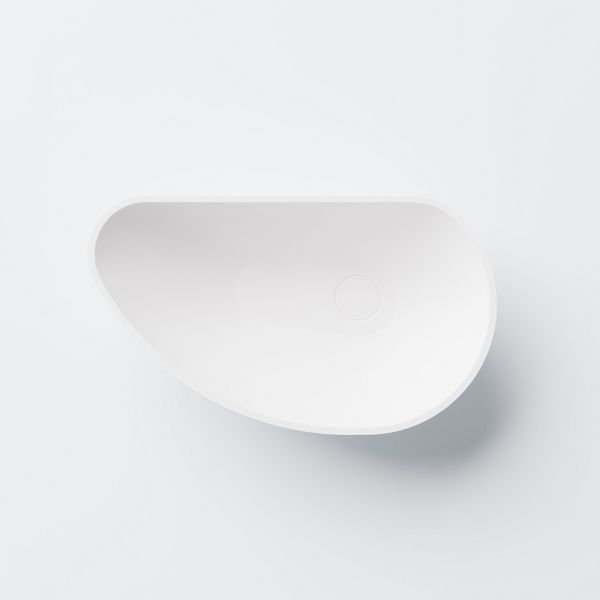 Steinberg Serie 440 Aufsatzschale eirund 60x35cm, weiß matt