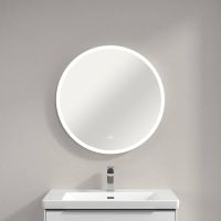 Vorschau: Villeroy&Boch Subway 3.0 LED-Spiegel Ø71,2cm, mit Sensordimmer, weiß matt A46471002