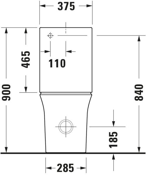 Duravit White Tulip Stand-WC für Kombination, Tiefspüler, spülrandlos, HygieneGlaze, weiß