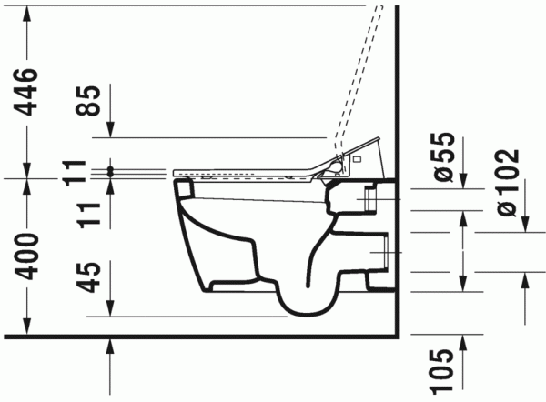 Duravit Dusch-WC KOMPLETTSET SensoWash Slim inkl. MEPA Montageelement und Betätigungsplatte, weiß