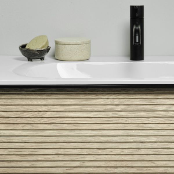 Burgbad Fiumo Waschtisch 102cm mit Unterschrank mit Plisséefront
