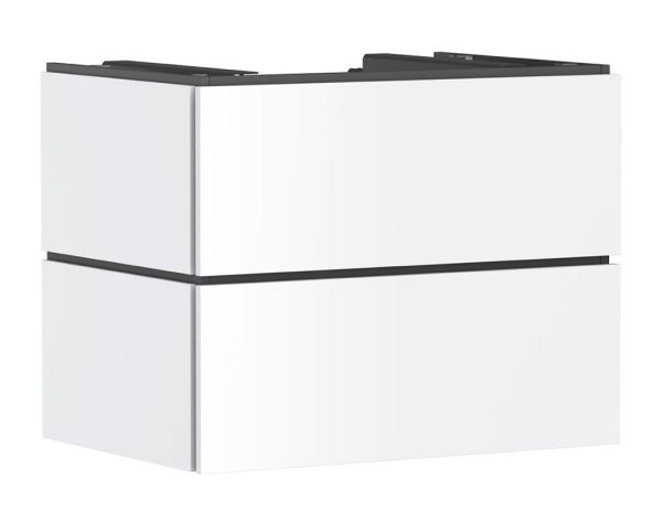hansgrohe Xilesa E Waschtischunterschrank 78x55cm für Konsole, 2 Auszüge, weiß matt 54300700 