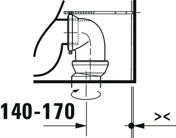 Duravit Qatego Stand-WC Kombination für aufg. Spülkasten, 6 l, spülrandlos, HygieneGlaze, weiß