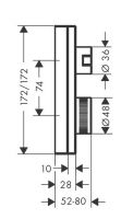 Vorschau: Axor Edge Thermostat Unterputz mit Absperrventil - Diamantschliff