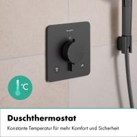 Vorschau: hansgrohe Ecostat Comfort Q Thermostat 2 Funktionen mit Sicherungskombination, brushed black chrome