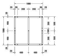 Vorschau: Duravit Tempano Fußgestell 100x100cm