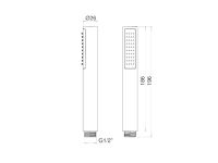 Vorschau: Skinny Stabhandbrause 1/2", chrom