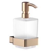 emco loft Seifenspender Wandmodell, Kristallglas satiniert, bronze gebürstet 052101701 