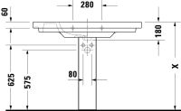 Vorschau: Duravit D-Code Waschtisch 105x48cm, mit Überlauf, ohne Wondergliss, weiß 03421000002