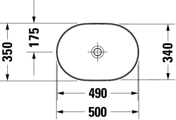 Duravit Luv Aufsatzbecken 50x35cm, oval