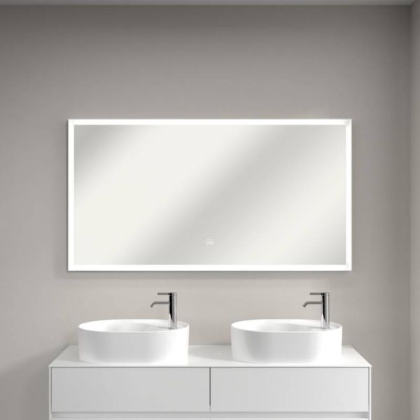 Villeroy&Boch Subway 3.0 LED-Spiegel, 140x75cm, mit Sensordimmer, weiß matt A46314001