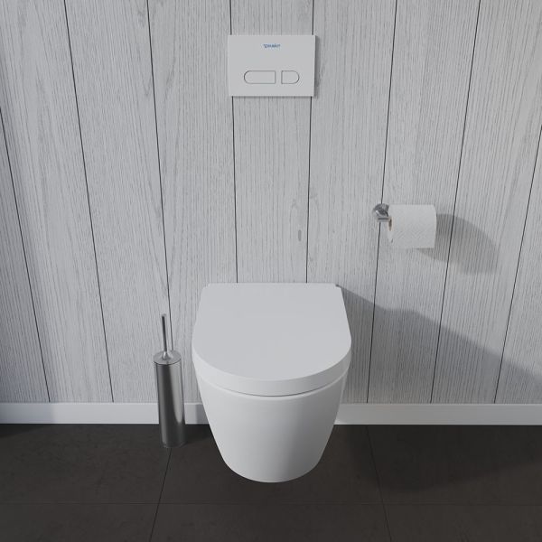 Duravit ME by Starck Wand-Tiefspül-WC, HygieneFlush, rimless, mit HygieneGlaze, weiß
