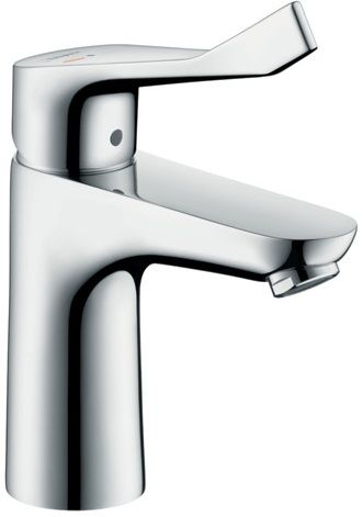 Hansgrohe Focus Einhebel-Waschtischmischer 100 CoolStart mit extra langem Griff ohne Ablaufgarnitur