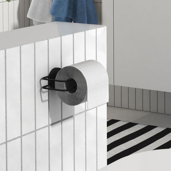 Smedbo selbstklebender Toilettenpapierhalter, schwarz BB3411
