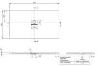 Vorschau: Villeroy&Boch Squaro Infinity Quaryl®-Duschwanne universal einbaubar (selb. zuschneidbar),160x90cm UDQ1690SQI2V-1S Vorschau: Villeroy&Boch Squaro Infinity Quaryl®-Duschwanne universal einbaubar (selb. zuschneidbar),160x90cm UDQ1690SQI2V-1S