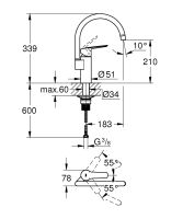 Vorschau: Grohe Start Edge Einhand-Spültischbatterie, chrom 30469000