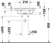 Vorschau: Duravit D-Neo Handwaschbecken 50x40cm, mit Hahnloch und Überlauf, weiß 0742500000