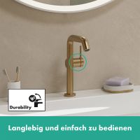 Vorschau: Hansgrohe Tecturis S Waschtischarmatur 210 Fine CoolStart wassersparend+ Push-Open, brushed bronze