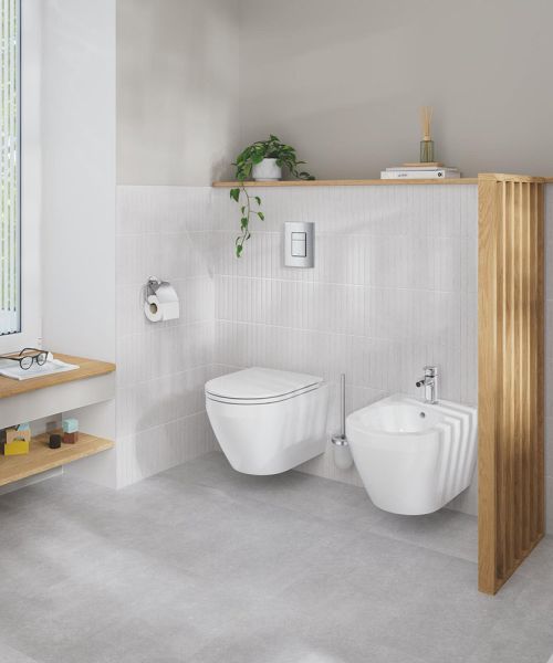 Grohe Cubeo Einhand-Bidetbatterie mit Ablaufgarnitur