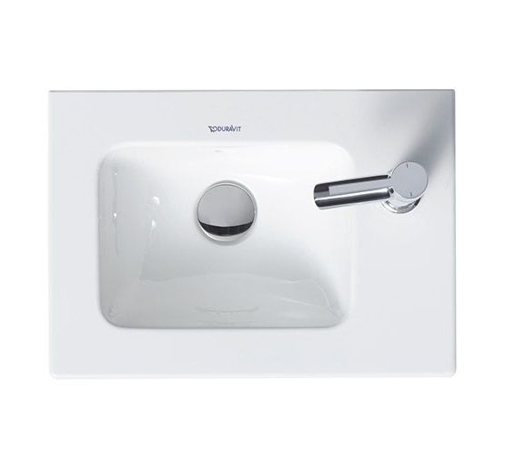 Duravit ME by Starck Handwaschbecken rechteckig 43x30cm, mit Hahnloch, ohne Überlauf, weiß 0723430000