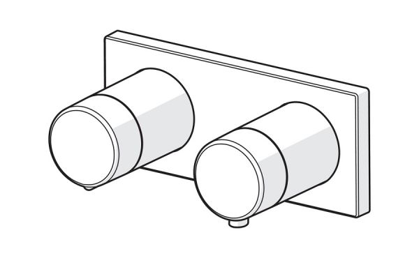 Hansa Hansaliving Fertigmontageset mit Funktionseinheit Thermostat-Batterie, chrom