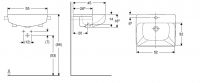 Vorschau: Geberit VariForm Halbeinbauwaschtisch mit 1 Hahnloch, mit Überlauf, rechteckig, Breite 55cm, weiß_2