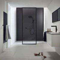 Vorschau: Hansgrohe Pulsify Select S Brauseset 105 EcoSmart 3jet Relaxation mit Brausestange 90cm, schwarz matt 24171670