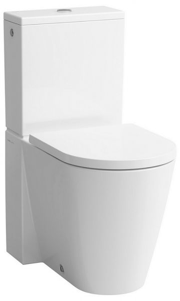 Kartell by Laufen Stand-Tiefspül-WC-Kombination, spülrandlos, weiß