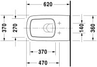 Vorschau: Duravit DuraStyle Wand-WC 62x37cm, eckig, weiß 25370900001