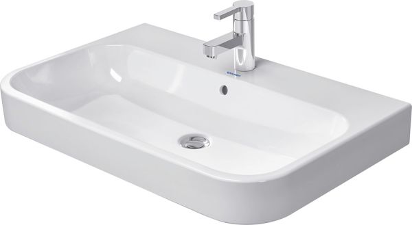 Duravit Happy D.2 Waschtisch rechteckig 80x50,5cm, mit Hahnloch und Überlauf, weiß 2318800000