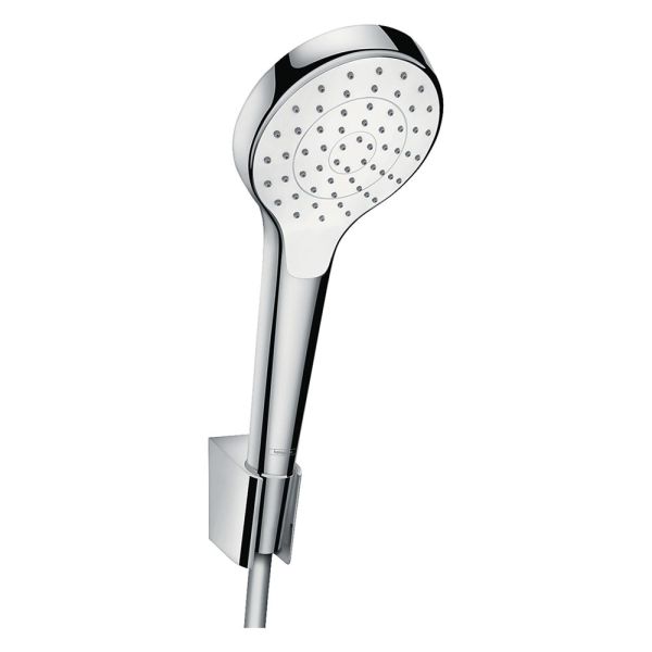 hansgrohe Croma Select E Brausehalterset 110 Vario 1jet, Duschschlauch 1,25m, weiß/chrom 28096400