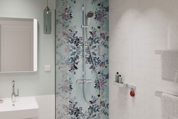 hansgrohe Activera Select S Duschset 95 2jet EcoSmart mit Duschstange Varia 105cm, chrom